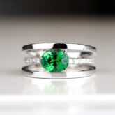 Bague De Fiançailles Grenat Et Onyx Noir - Argent 925 - Taille US 4 à 10 - Neuf