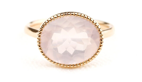 Divine Bague quartz rose Compagnie des Gemmes