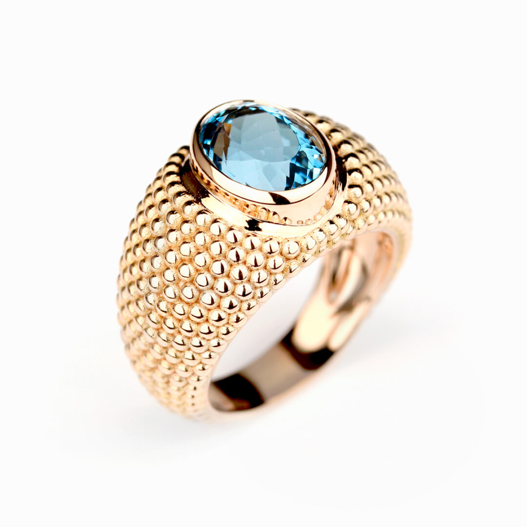 Bague artisanale JAIPUR Aigue-Marine – Les Femmes Formidables