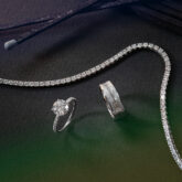 Bague diamants Ice Box Collier Rivière diamants Solitaire Crown
