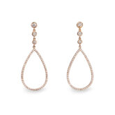 Boucles d'oreilles diamants or rose