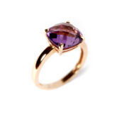 Bague améthyste et or rose Poppy Blue par Cesare Pompanon