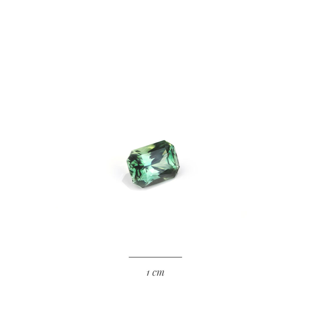 Saphir vert taille émeraude 4,58 cts – Image 3