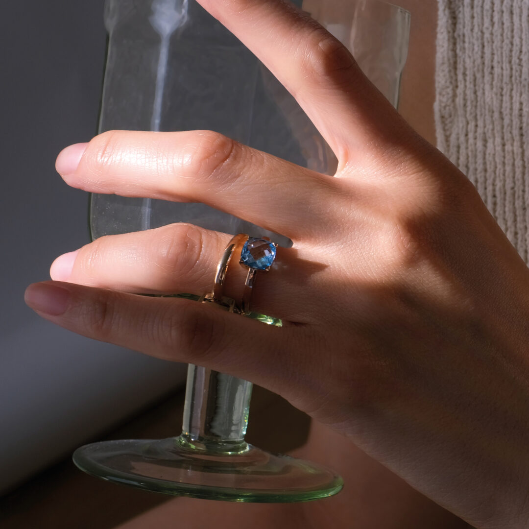 Poppy Blue bague topaze sky blue S – Image 2