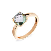 Bague prasiolite et or rose 18 K Small collection Poppy Blue par Cesare Pompanon