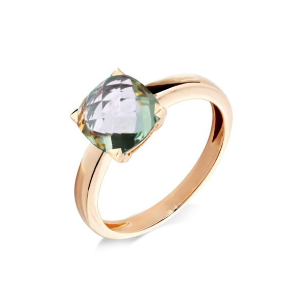 Bague prasiolite et or rose 18 K Small collection Poppy Blue par Cesare Pompanon