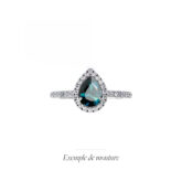 Saphir vert bleu Teal poire 2,60 cts – Image 2