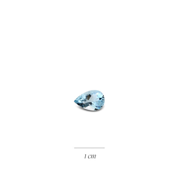 aigue marine taille poire Brésil 1,62 carat pour création de bague sur mesure à la Compagnie des Gemmes Paris