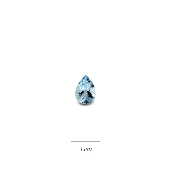 aigue marine taille poire Brésil 1,62 carat pour création de bague sur mesure à la Compagnie des Gemmes Paris