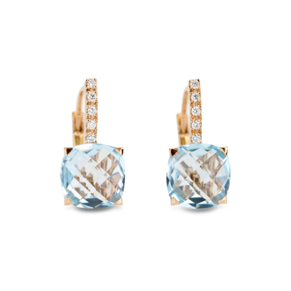 Poppy Blue BO topazes et diamants