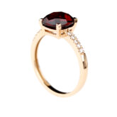 Poppy Blue bague grenat et diamants – Image 3