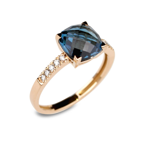 Poppy Blue bague topaze London blue