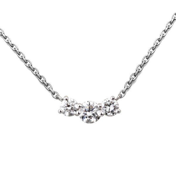 Pendentif Trio de diamants or blanc