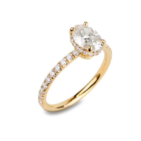 Crown diamants or jaune