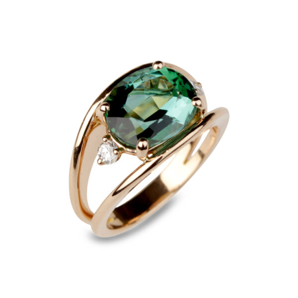 Boccadilupo tourmaline ovale et diamants