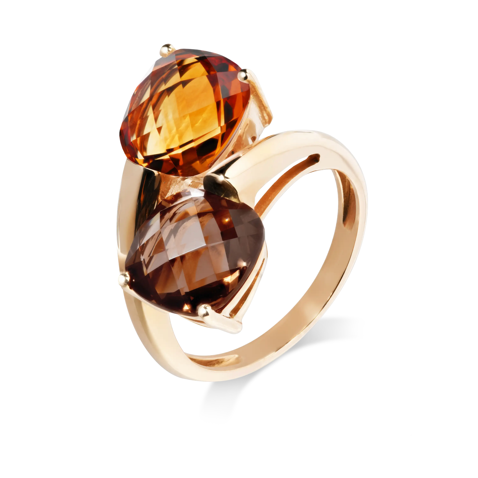 Bague Poppy Blue Duo en or – duo de pierres fines facettées, bijou coloré et contemporain