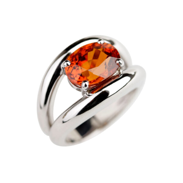 Boccadilupo grenat spessartite or blanc