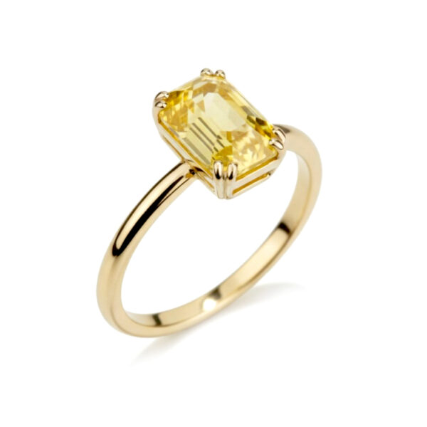 Initiale saphir jaune