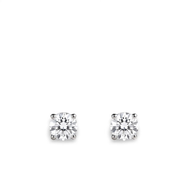 Essentiel puces diamants or blanc Compagnie des Gemmes