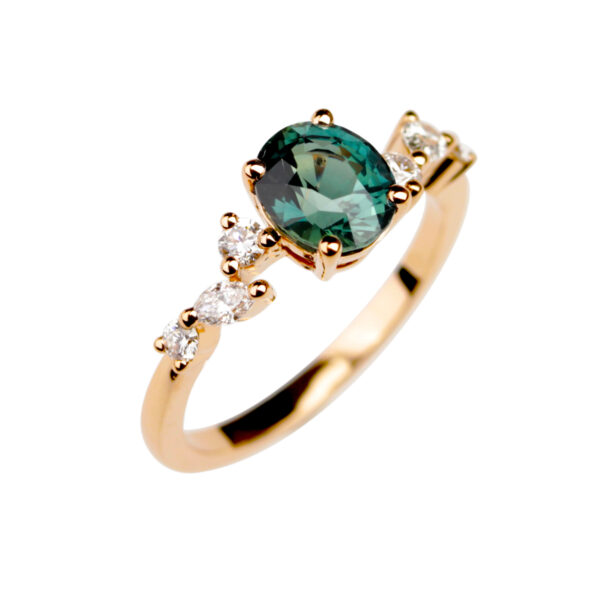 Butterfly stella saphir vert or rose